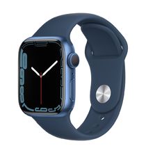 Apple Watch Series 7 GPS, 45мм, Синий, Спортивный ремешок цвета «синий омут»