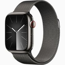 Apple Watch Series 9 GPS + Cellular, 41mm Graphite Stainless Steel Case with Graphite Milanese Loop