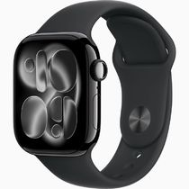 Apple Watch Series 11, 42 мм, алюминий цвета «чёрный оникс», ремешок Sport Band чёрного цвета