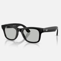 RAY-BAN META GEN 2 WAYFARER Shiny Black Clear/Graphite Green Transitions